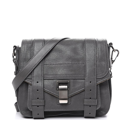Proenza Schouler Lambskin PS1 Mini Pouch Messenger Heather Grey 1 of 9