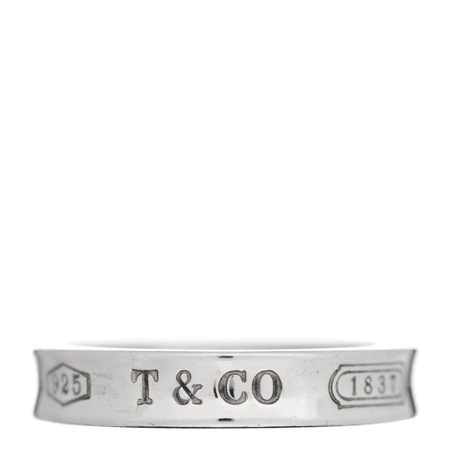Sterling Silver Narrow 1837 Band Ring 48 4.5