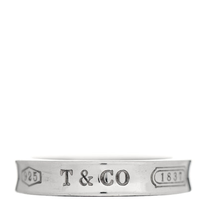 Tiffany Sterling Silver Narrow 1837 Band Ring 48 4.5 1 of 4