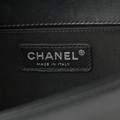 Chanel Lambskin Medium Bi-Color Boy Flap Black Dark Navy 6 of 15