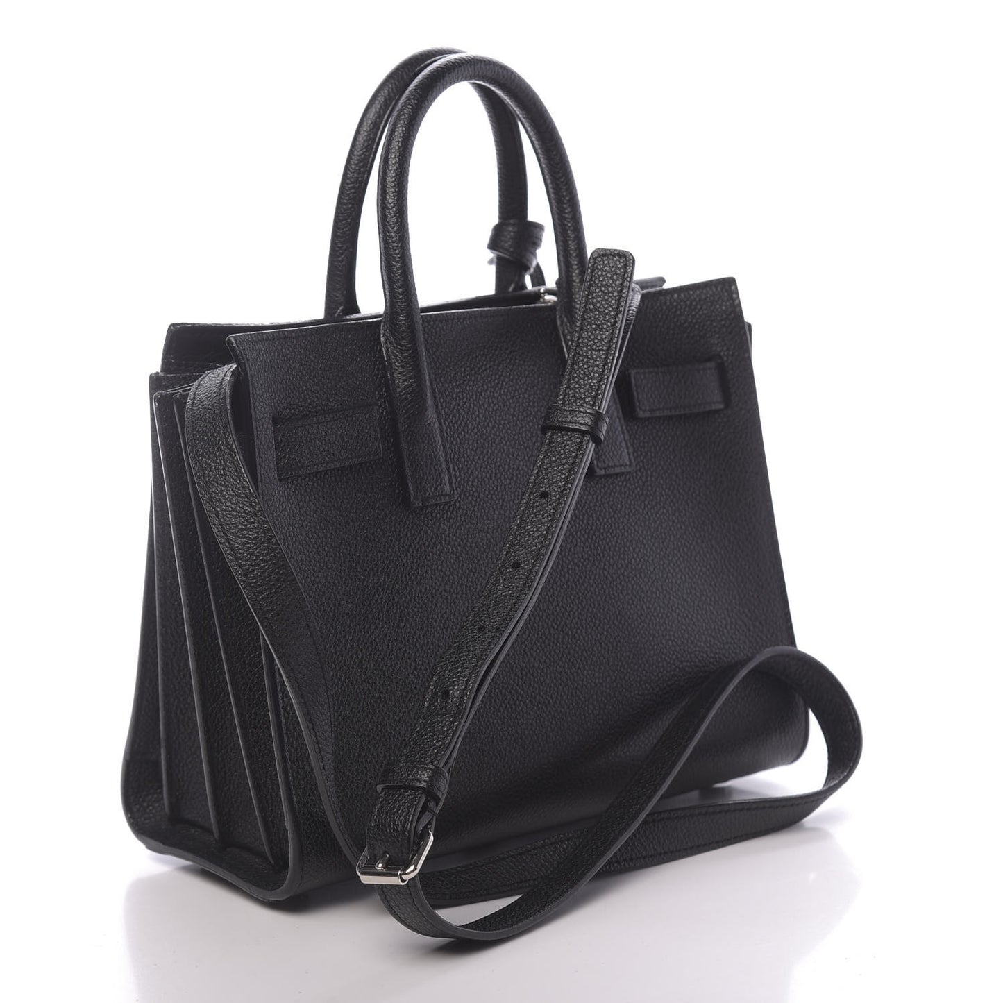 Grained Calfskin Nano Sac De Jour Black