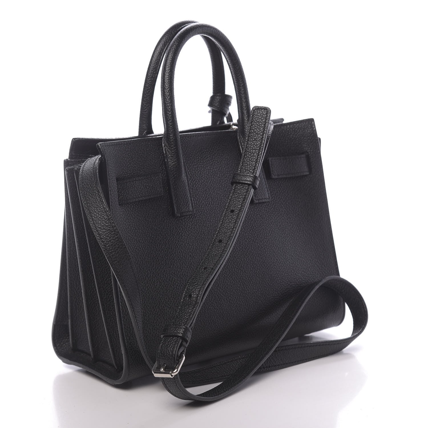 Saint Laurent Grained Calfskin Nano Sac De Jour Black 3 of 11