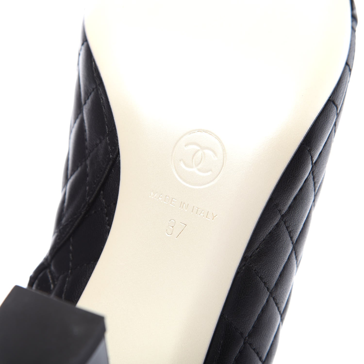 Chanel Lambskin Quilted Patent Short Boots 37 Black 6 of 7