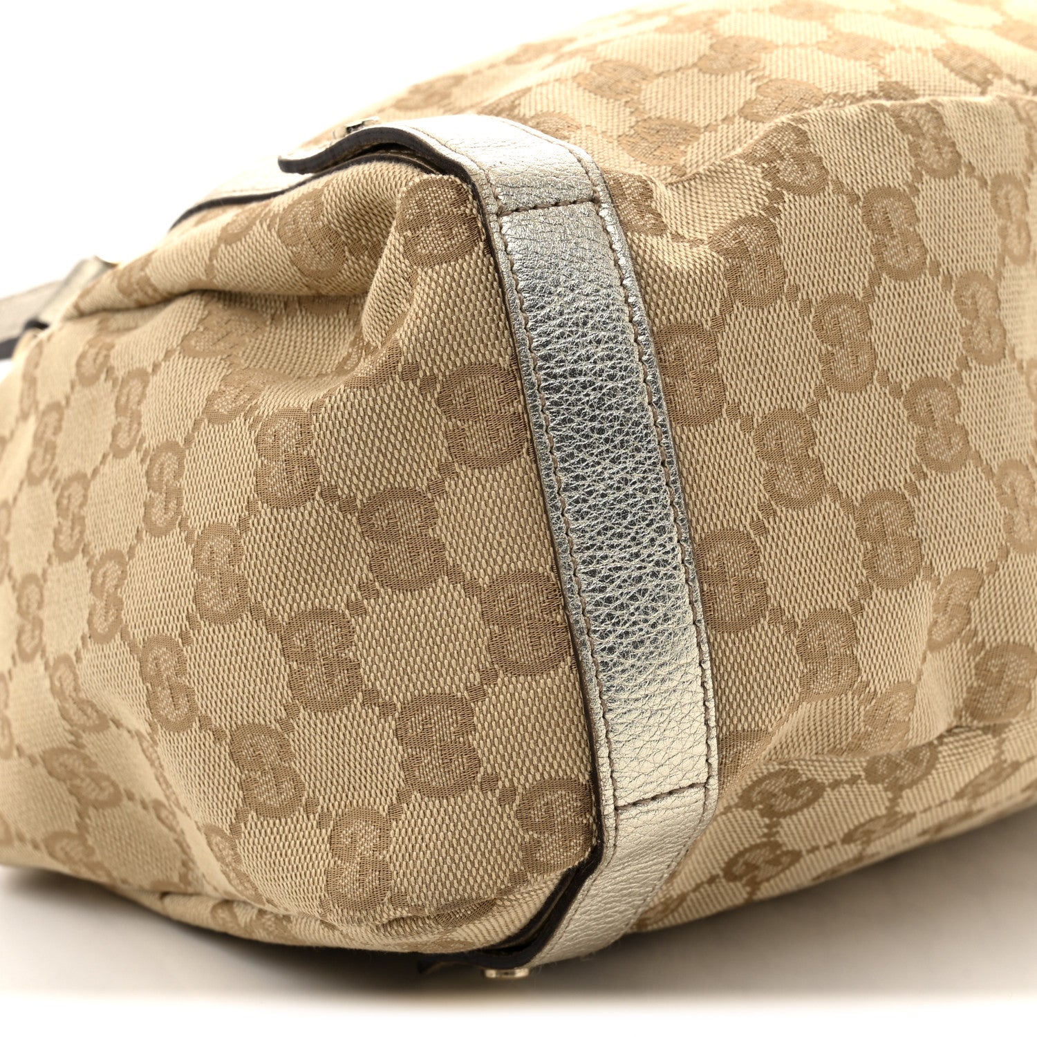Gucci Monogram Medium Abbey Shoulder Bag Gold 9 of 11