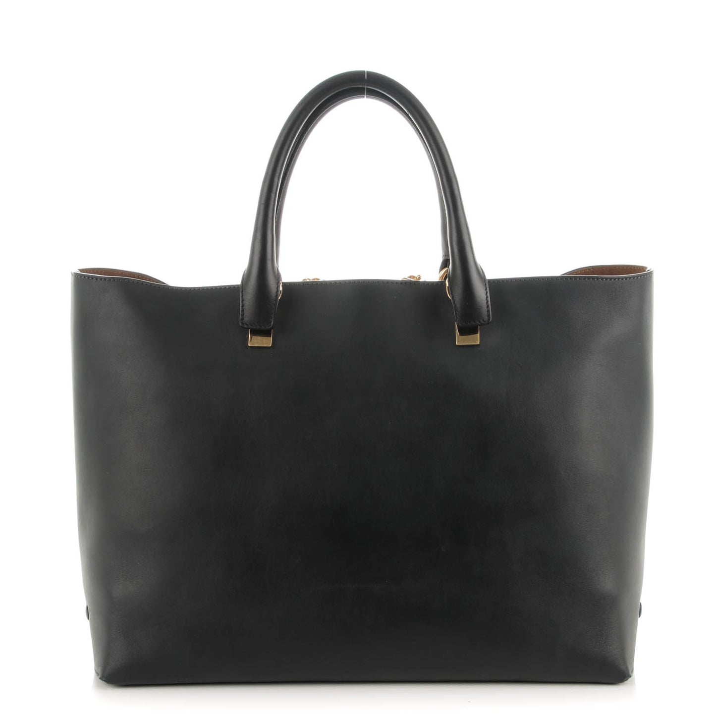 Smooth Calfskin Medium Baylee Open Tote Marshmallow Grey Black