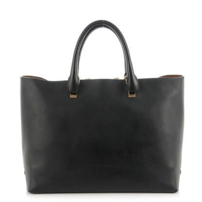 Chloe Smooth Calfskin Medium Baylee Open Tote Marshmallow Grey Black 1 of 6
