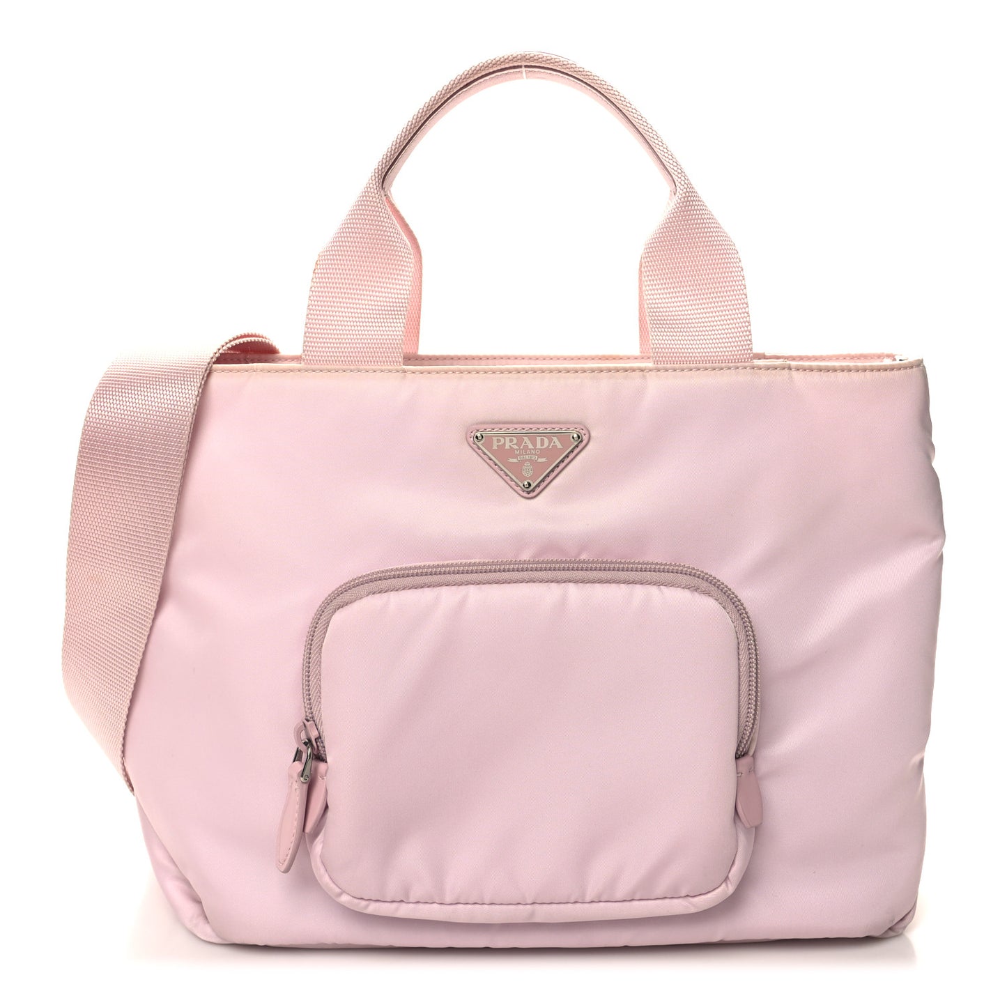 Nylon Front Pocket Bag Pink