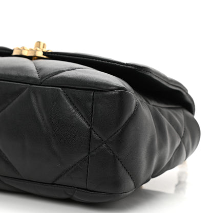 Chanel Goatskin Quilted Medium Chanel 19 Flap Black 10 of 10