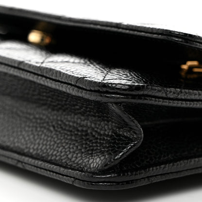 Chanel Caviar Quilted Wallet on Chain WOC Black 10 of 11