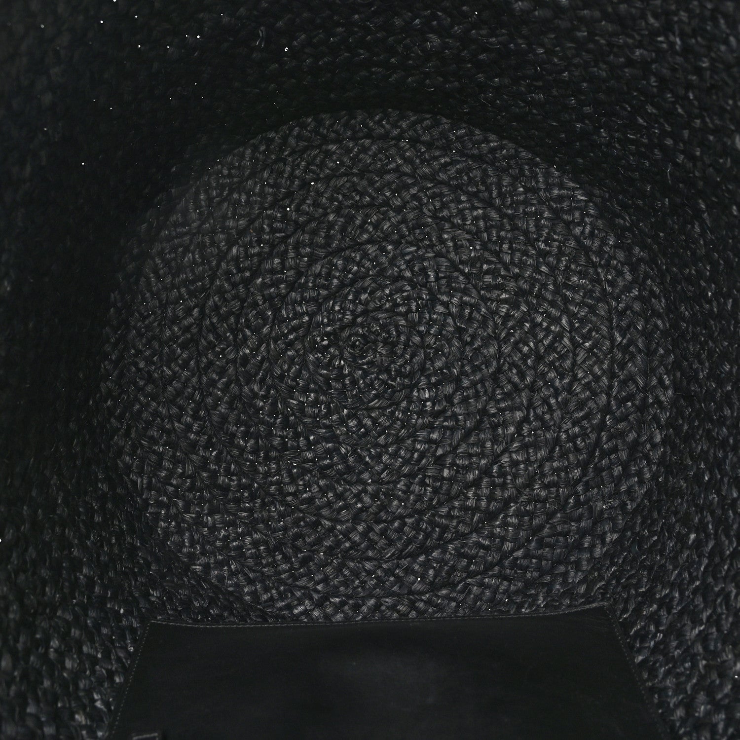 Saint Laurent Raffia Medium Panier Bag Black 5 of 9