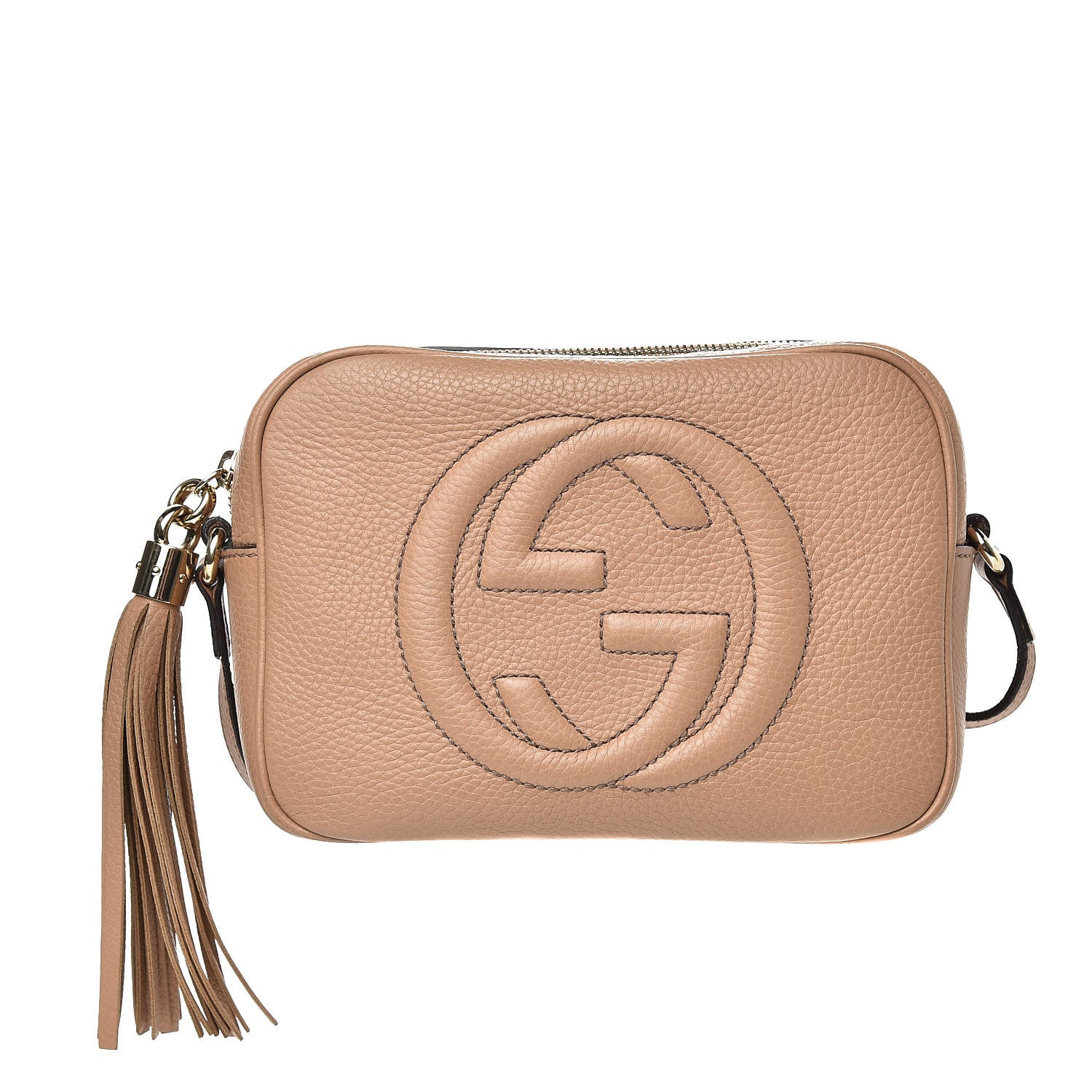 Gucci Pebbled Calfskin Small Soho Disco Bag Camelia 1 of 14