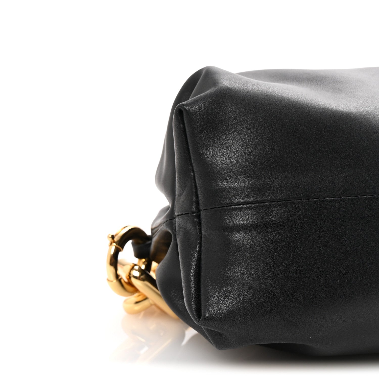 Bottega Veneta Calfskin The Pouch Chain Black 9 of 10