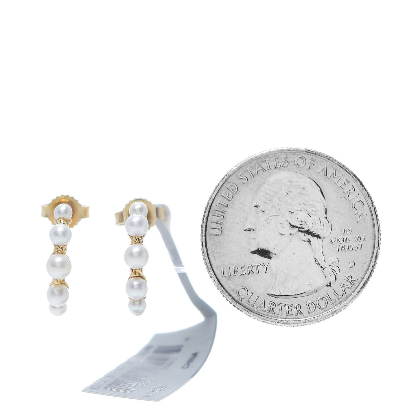 18K Yellow Gold Freshwater Pearl Petite Perle Hoop Earrings