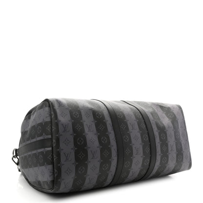 Louis Vuitton X NIGO Monogram Eclipse Stripes LV Keepall Bandouliere 50 6 of 16