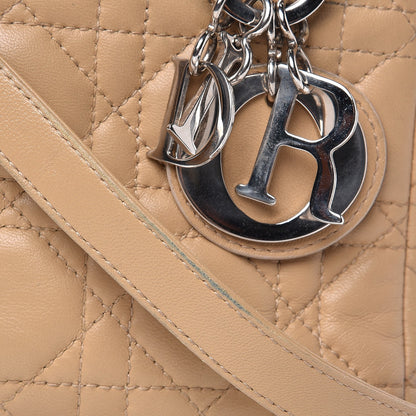 Christian Dior Lambskin Cannage Mini Lady Dior Beige 13 of 14