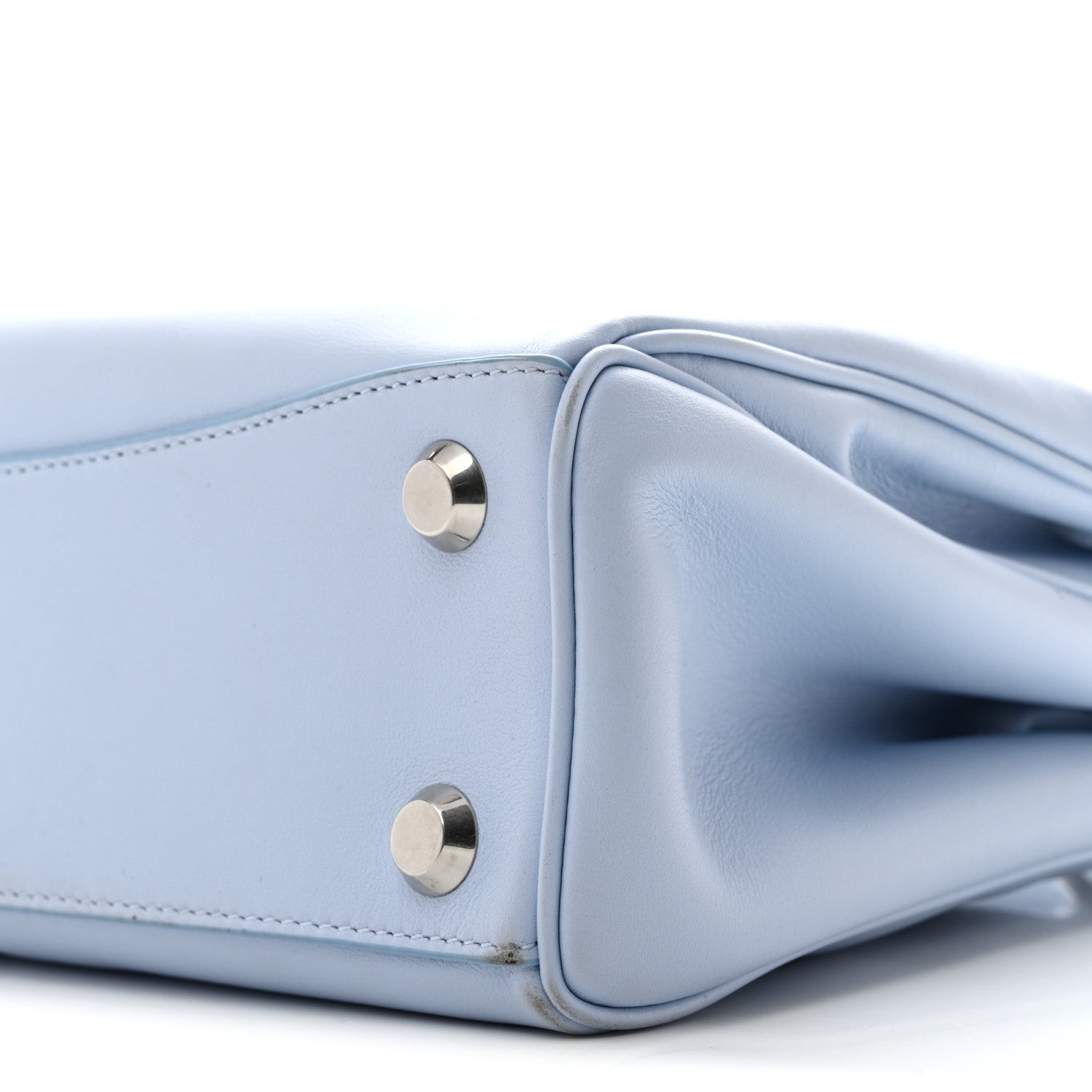 Balenciaga Natural Smooth Calfskin Small Rodeo Top Handle Handbag Cloudy Blue 10 of 14