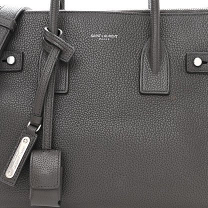 Saint Laurent Grained Calfskin Baby Sac De Jour Souple Asphalt 8 of 19