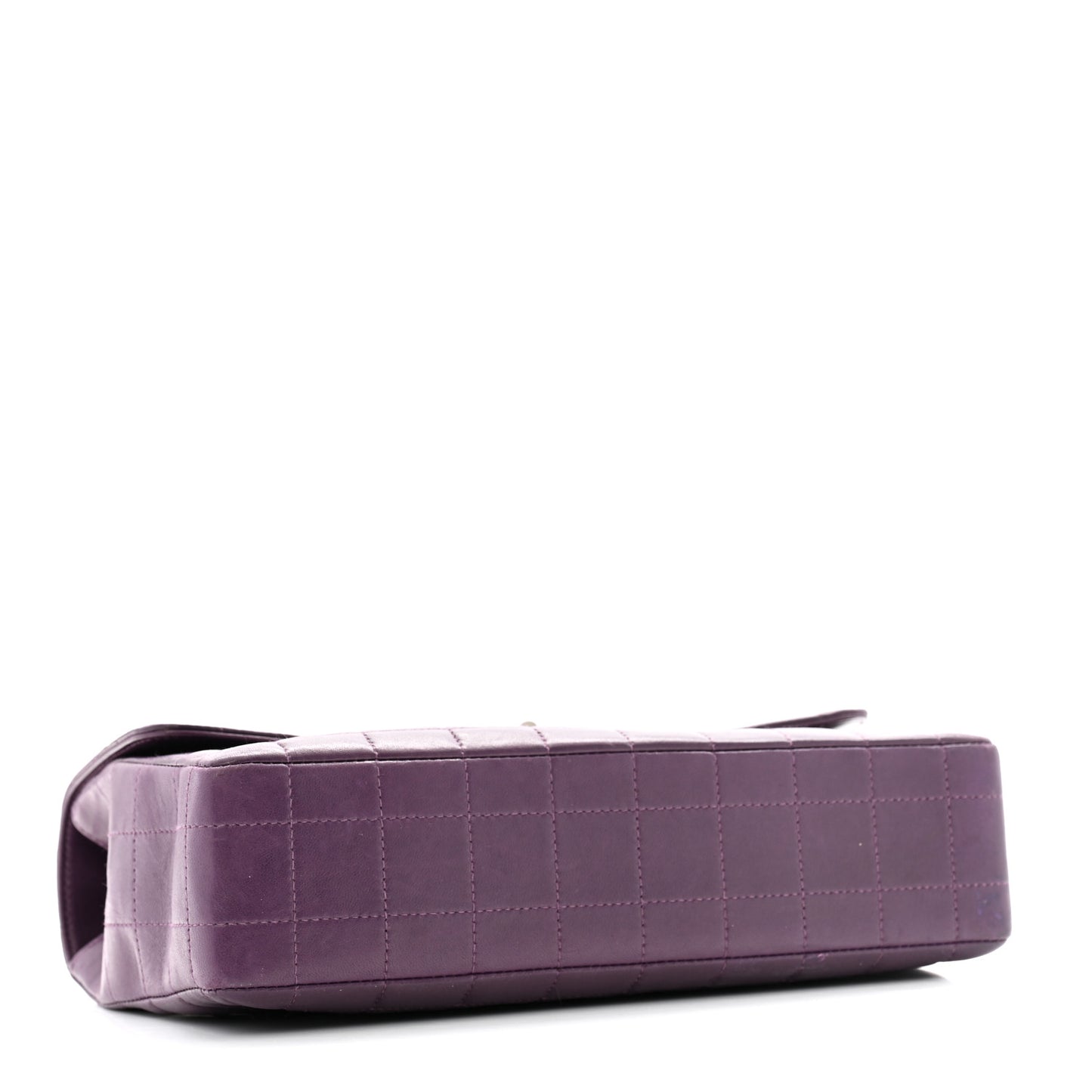 Lambskin Chocolate Bar Mademoiselle Flap Purple
