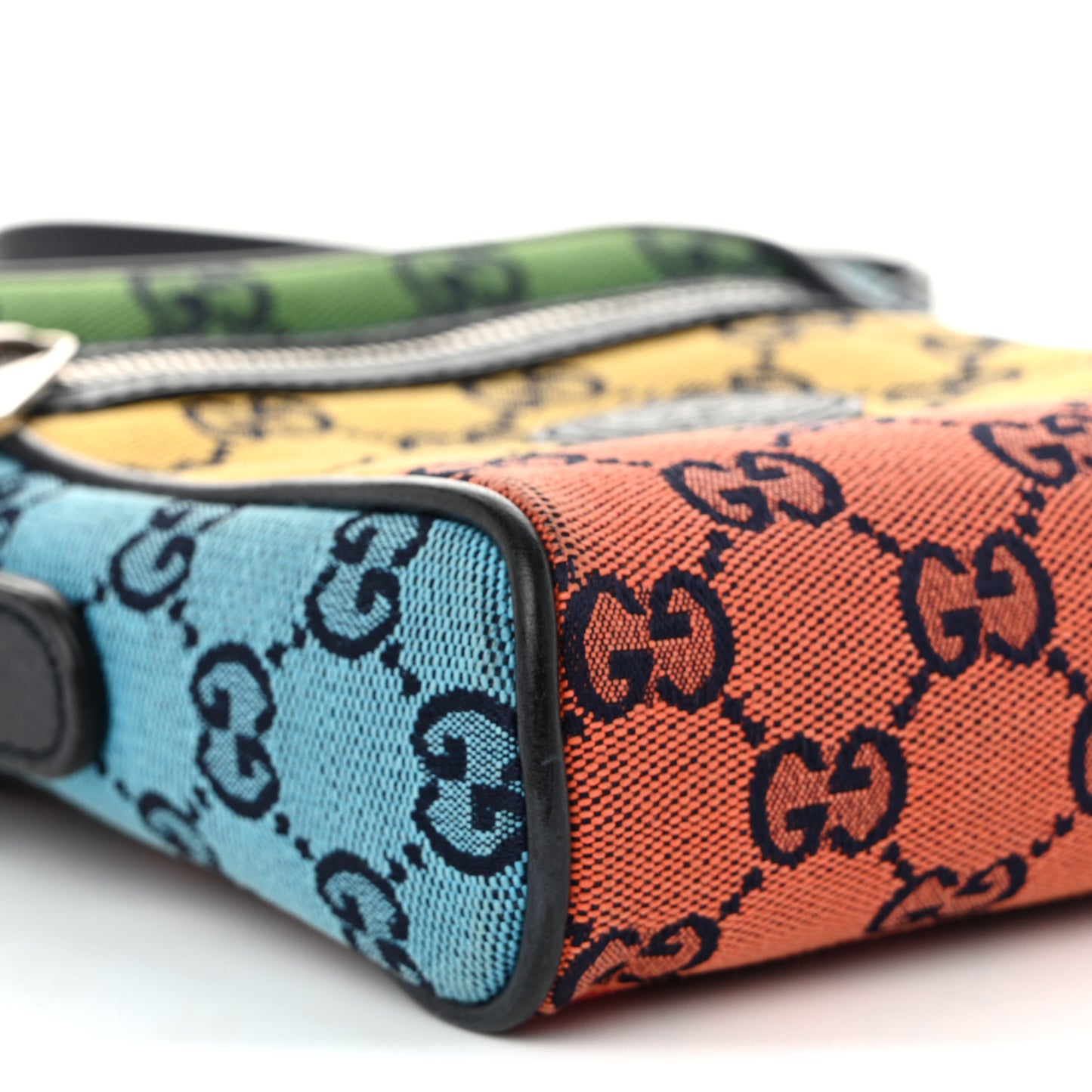 Monogram Multicolor Mini Retro Interlocking G Messenger Blue Rainbow Light Blue