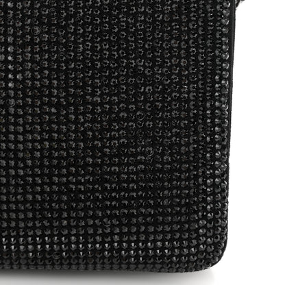 Valentino Garavani Crystal Suede Embellished Small One Stud Clutch With Chain Black 10 of 11