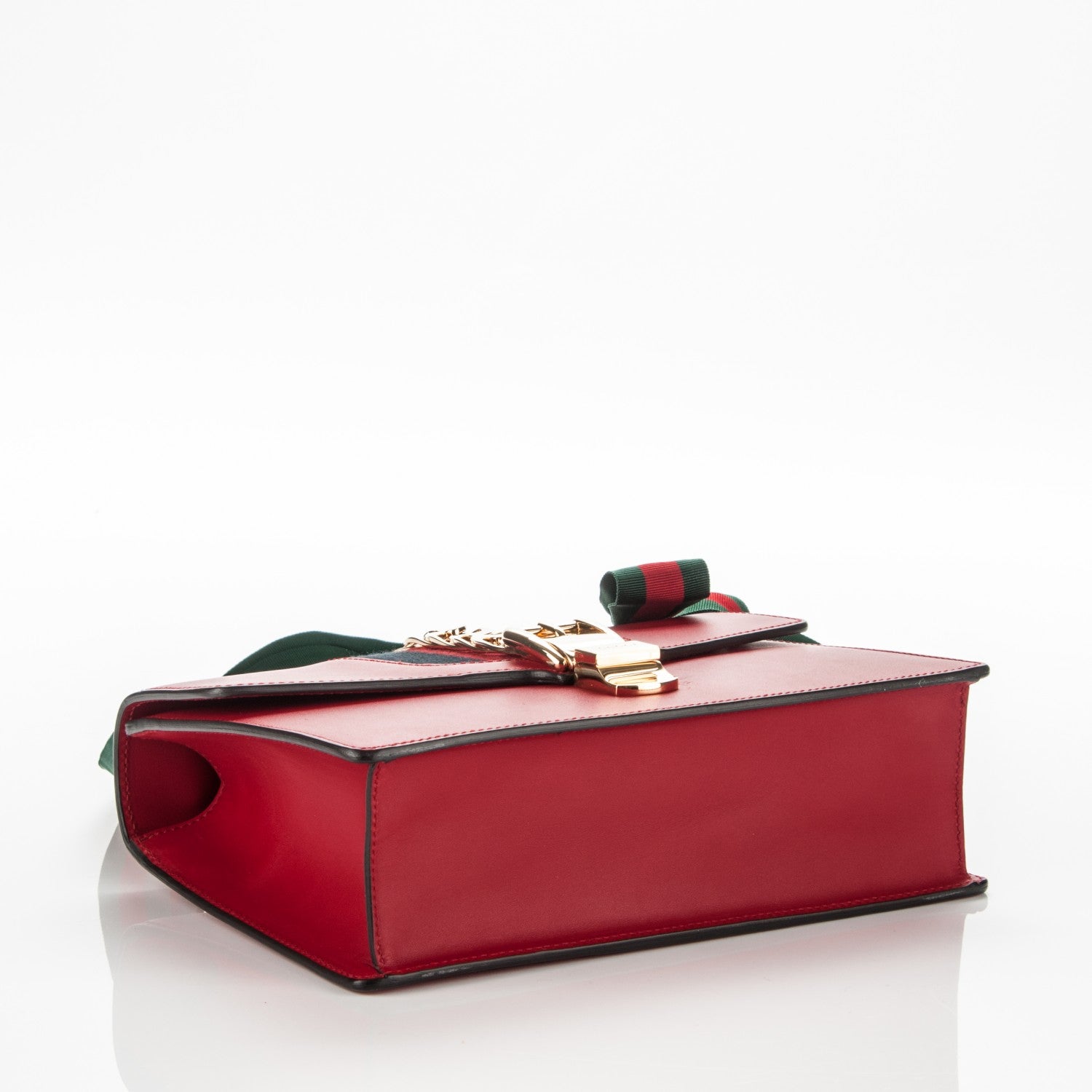 Gucci Calfskin Small Sylvie Shoulder Bag Hibiscus Red 4 of 7