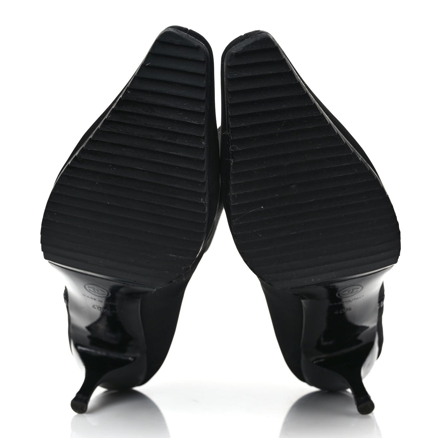 Nylon Camellia Zip Short Boots 40.5 Black