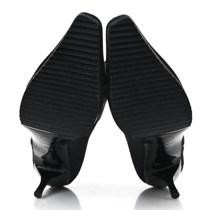 Chanel Nylon Camellia Zip Short Boots 40.5 Black 5 of 7