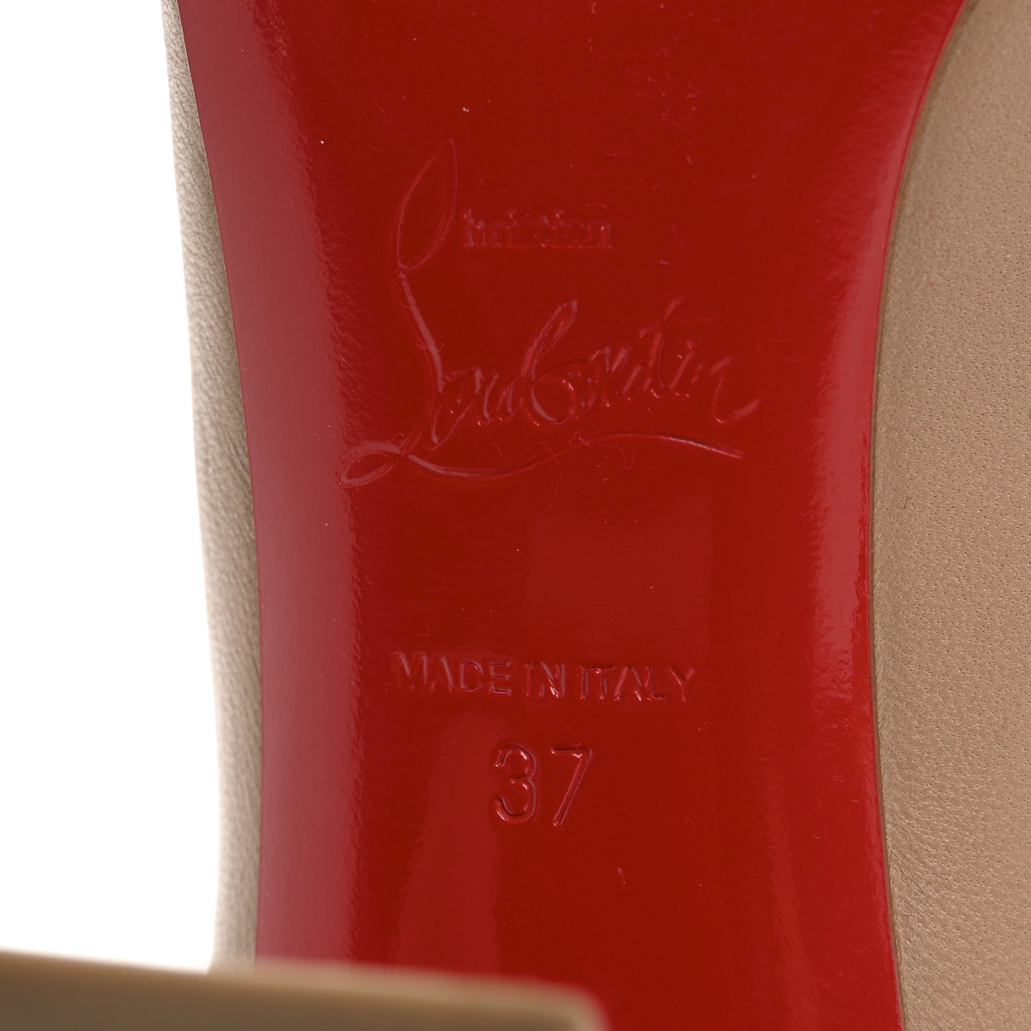 Christian Louboutin Patent Nappa PVC 70 Pumps 37 Nude 8 of 10