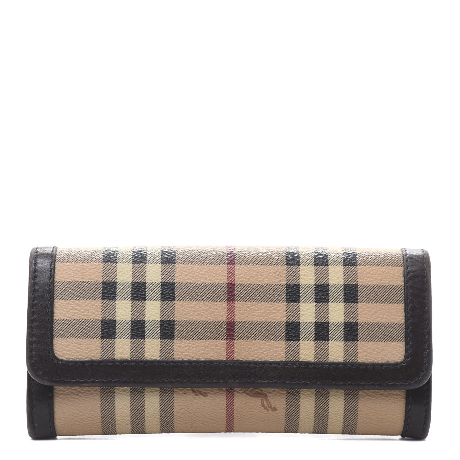 Burberry Haymarket Check Molly Continental Wallet Chocolate 1 of 15