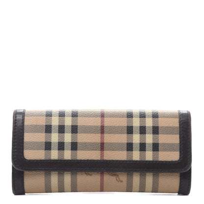 Burberry Haymarket Check Molly Continental Wallet Chocolate 1 of 15