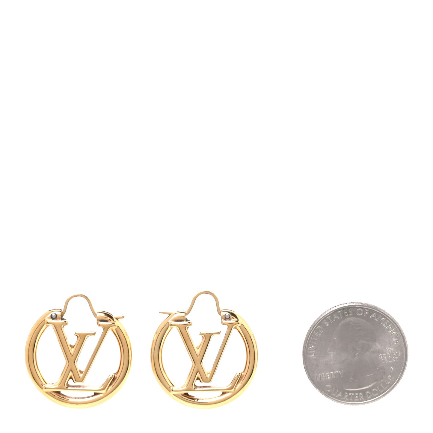 Metal Small Louise Hoop Earrings Gold