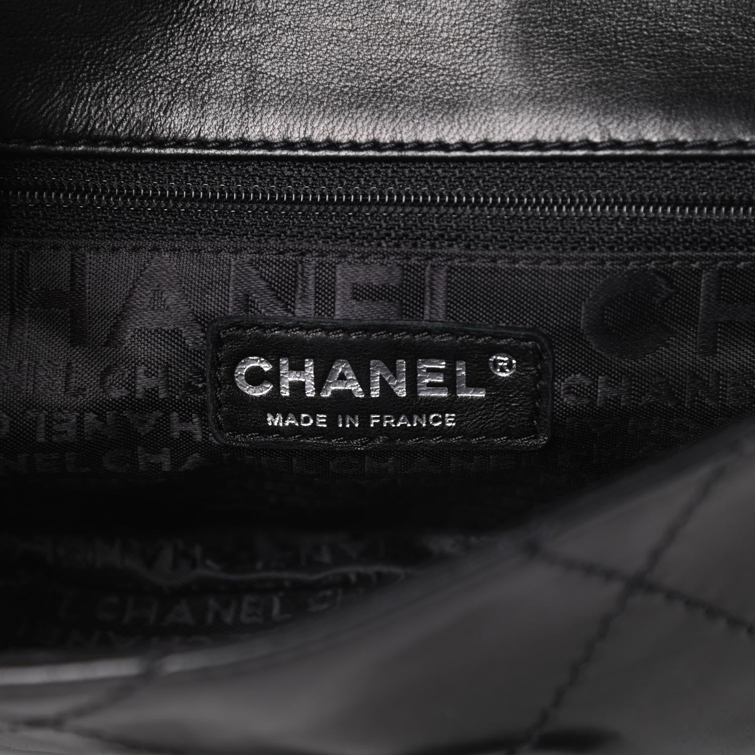 Chanel Lambskin Diamond Stitched CC East West Flap Black 7 of 16