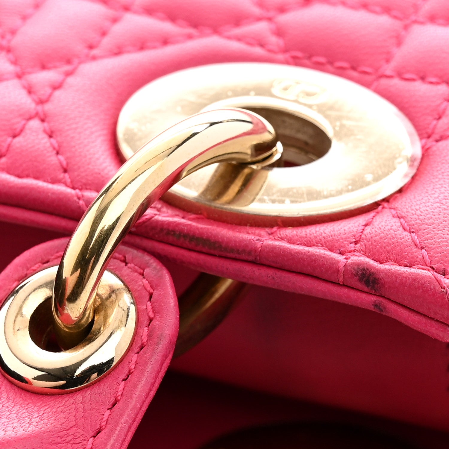 Christian Dior Lambskin Cannage Mini Lady Dior Pink 12 of 14