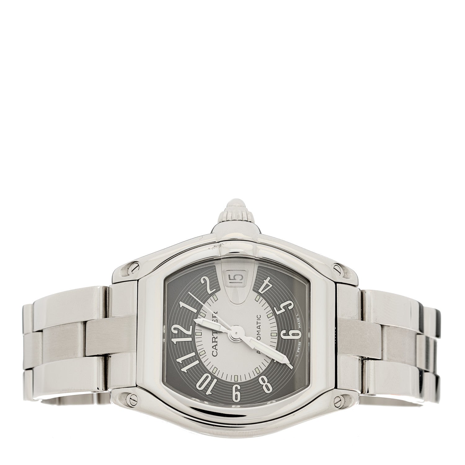 Cartier Stainless Steel 37mm Roadster Automatic Watch Black 2 of 5