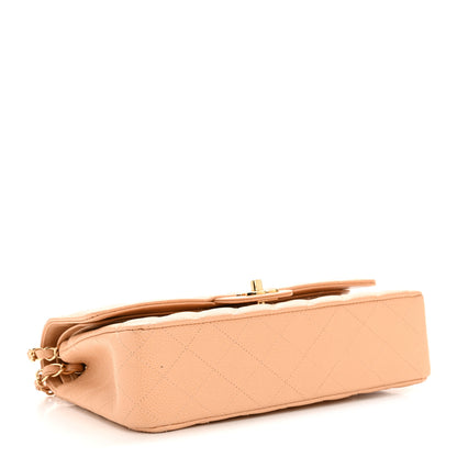 Chanel Caviar Quilted Medium Double Flap Beige Clair 4 of 14