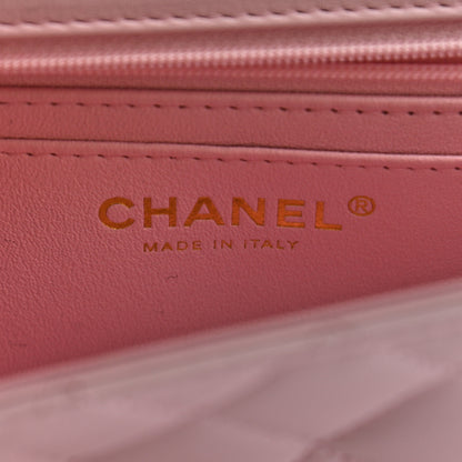 Chanel Lambskin Quilted Mini Top Handle Rectangular Flap Light Pink 6 of 11