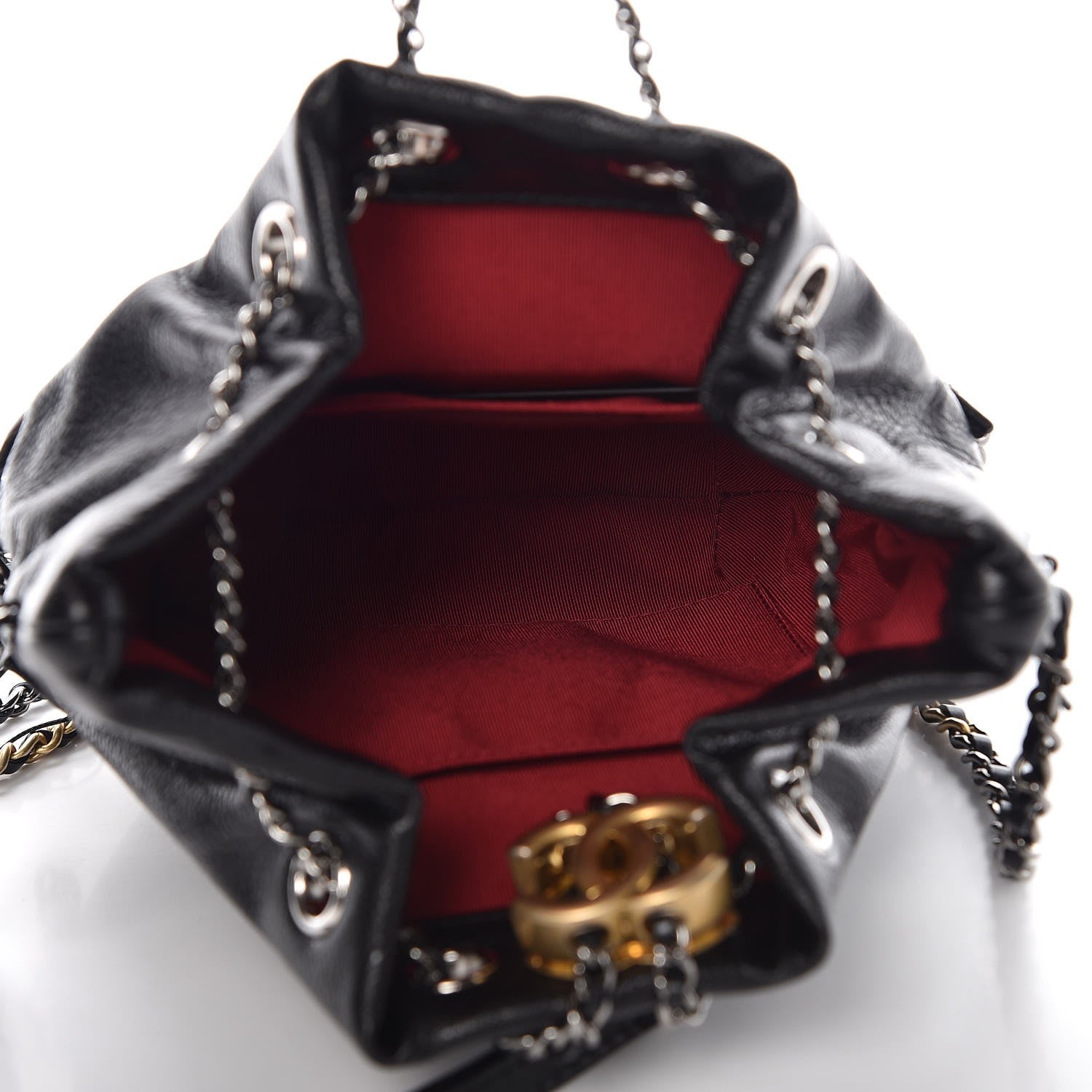 Chanel Calfskin Quilted Small Gabrielle Bucket Black 5 of 8