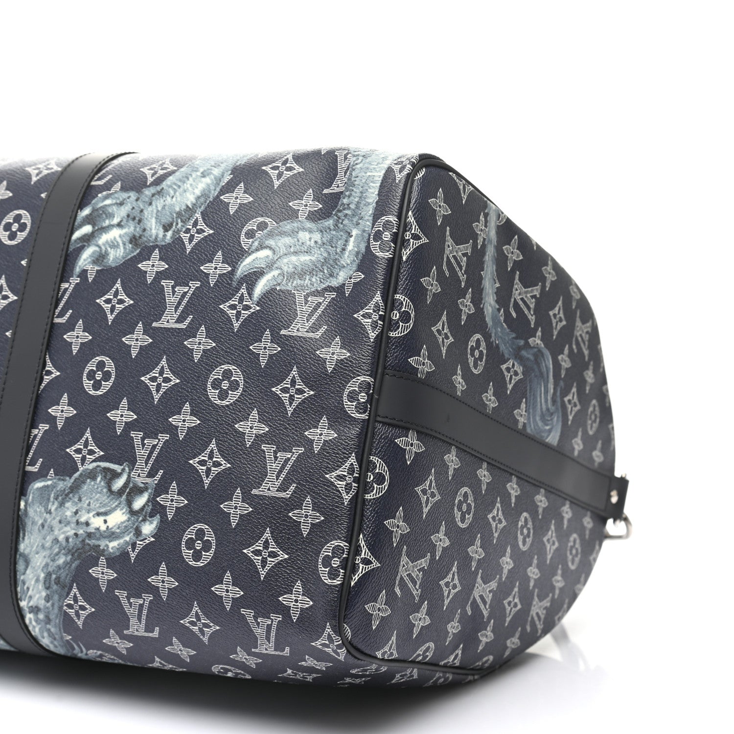 Louis Vuitton Savane Monogram Lion Chapman Keepall Bandouliere 55 Encre 9 of 9