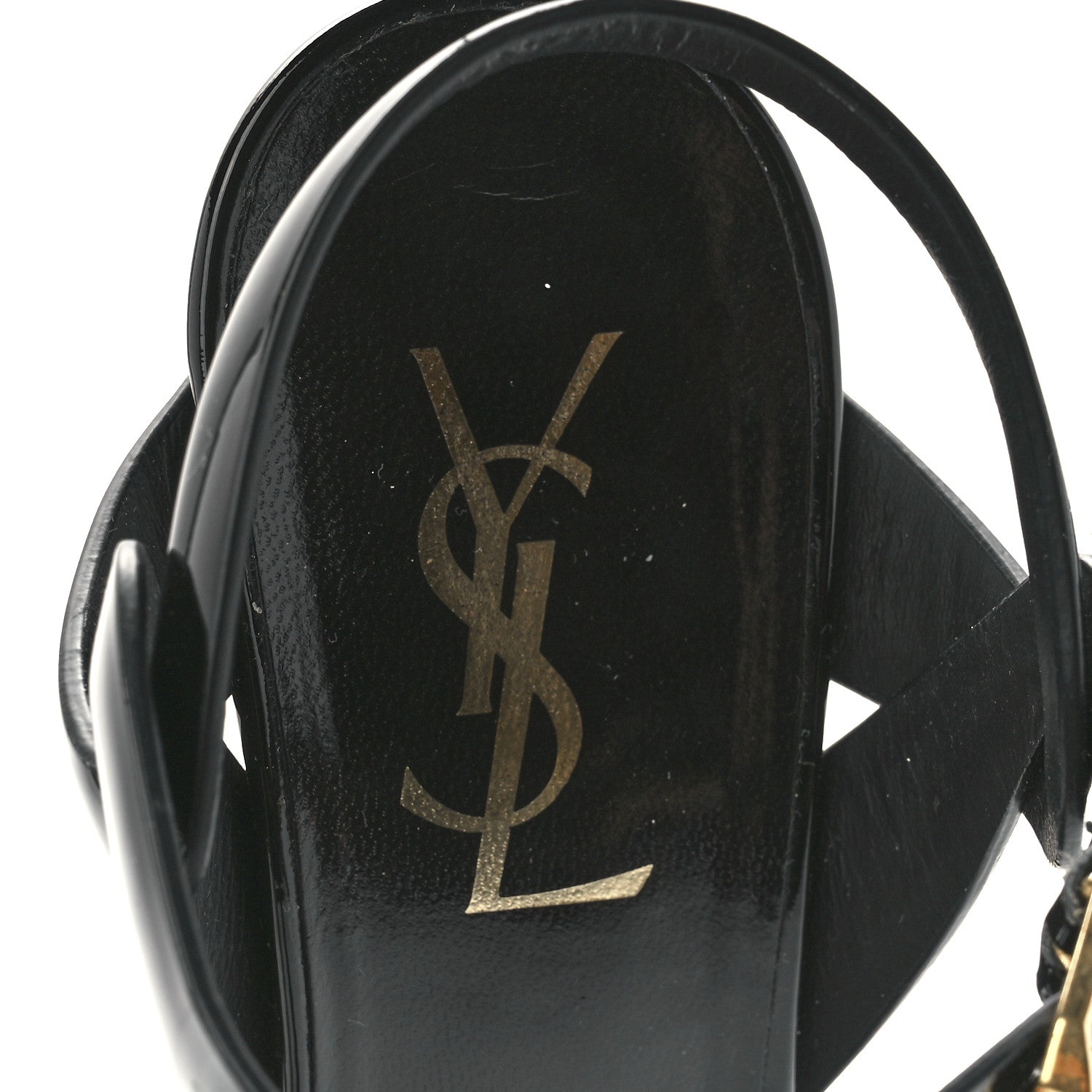 Saint Laurent Patent Tribute 105 Platform Sandals 37 Black 7 of 9