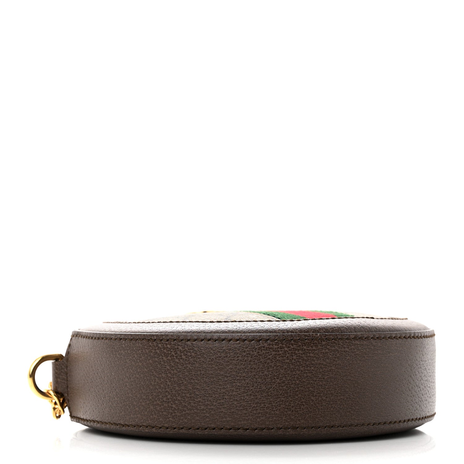 Gucci GG Supreme Monogram Web Mini Ophidia Round Shoulder Bag Brown 4 of 12