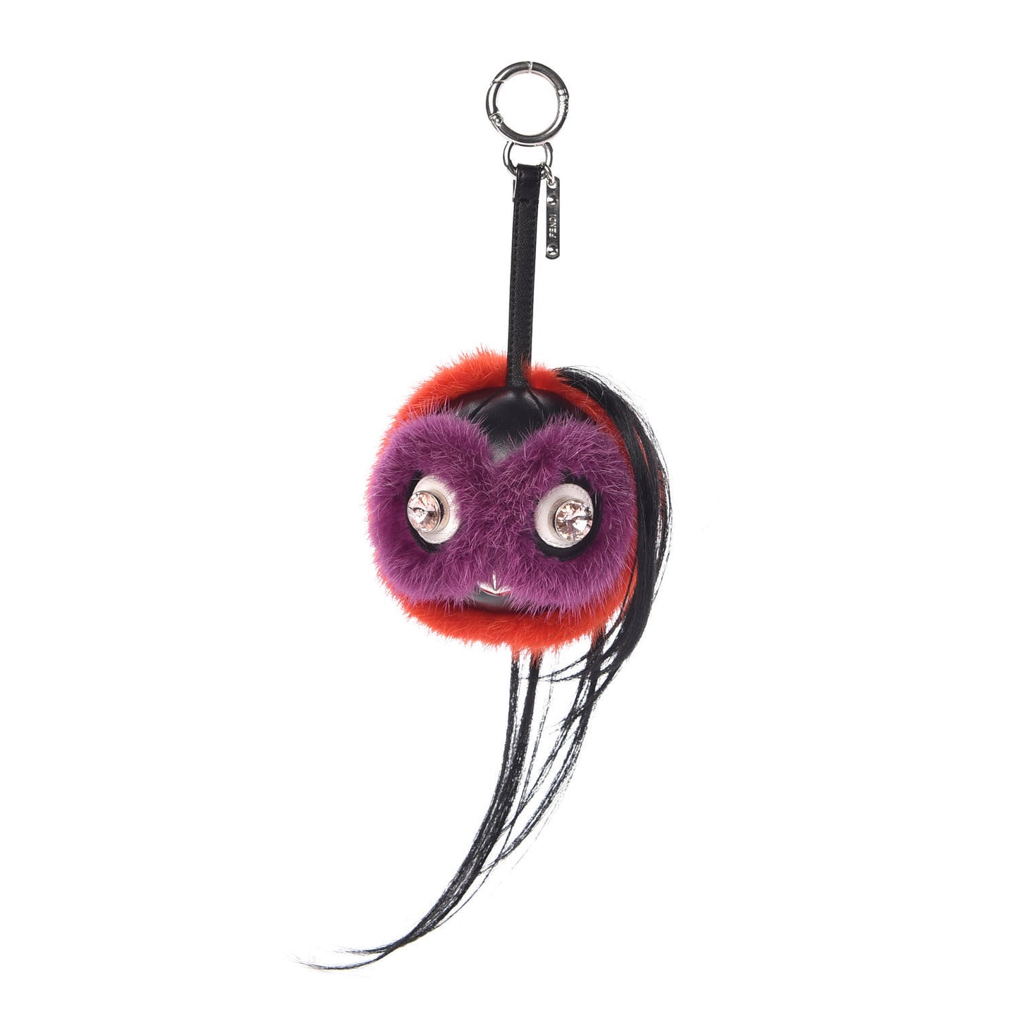 Mink Goat Fur QuTweet Funkyfur Bag Bug Charm Red