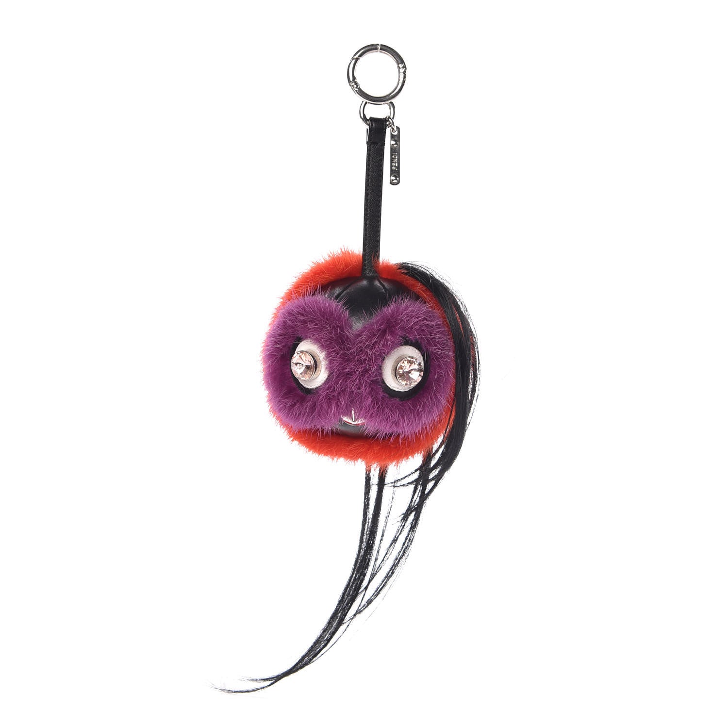 Fendi Mink Goat Fur QuTweet Funkyfur Bag Bug Charm Red 1 of 5