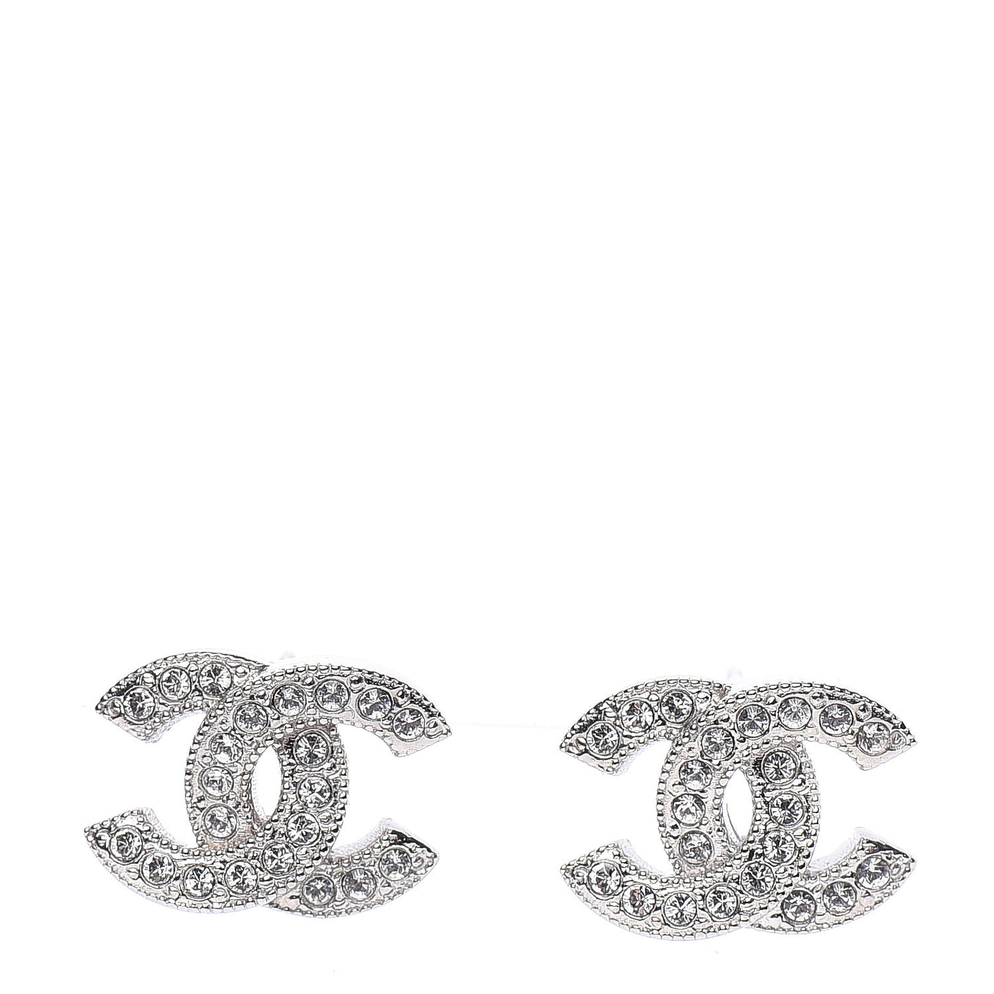 Crystal CC Earrings Silver
