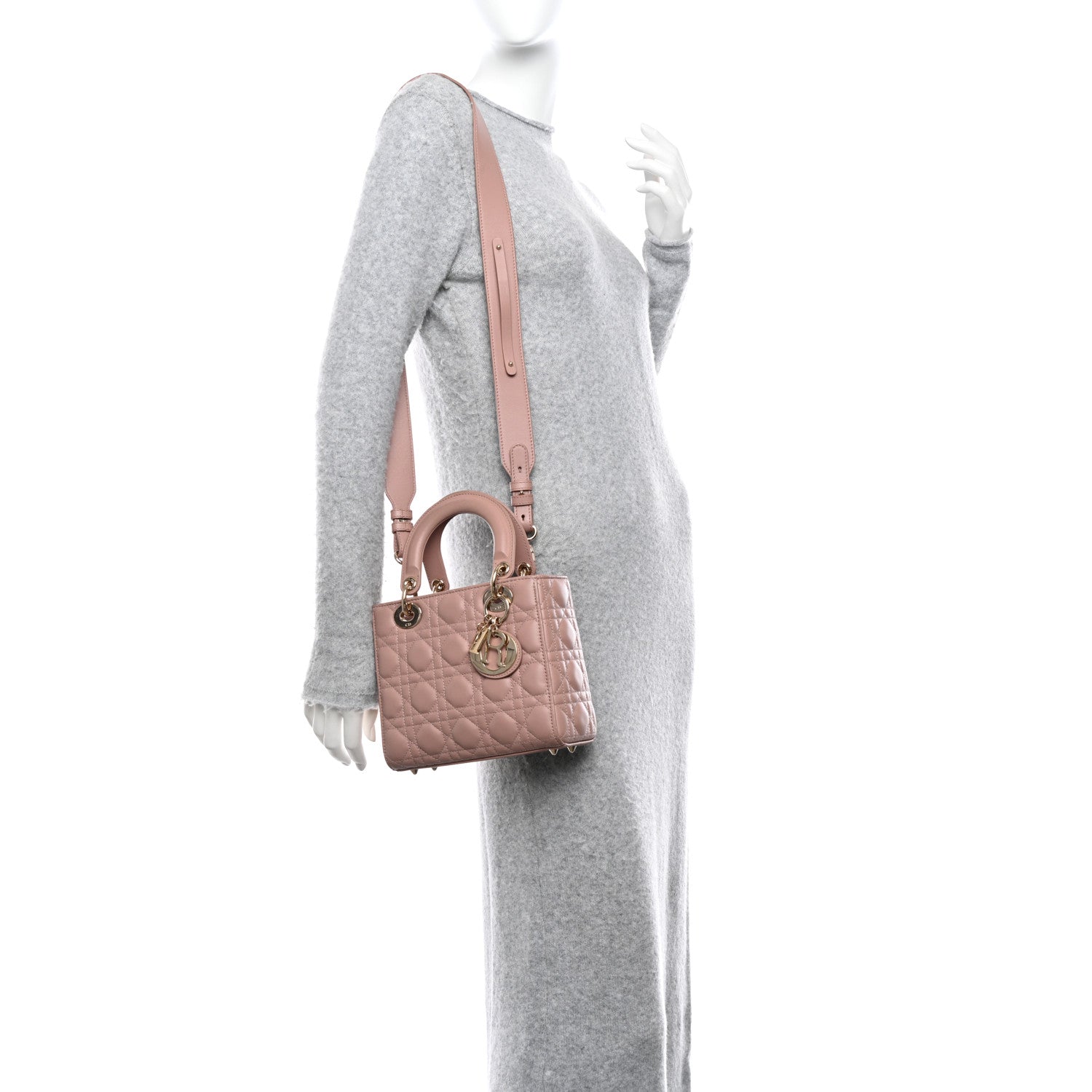 Christian Dior Lambskin Cannage Small My ABCDior Lady Dior Fard 2 of 15