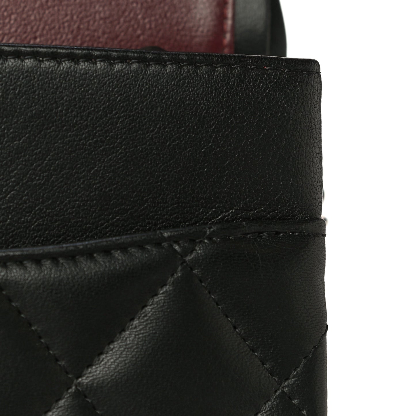 Lambskin Quilted Jumbo Double Flap Black