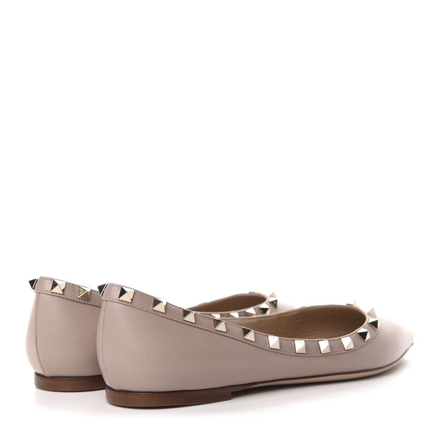 Nappa Rockstud Ballerina Flats 39.5 Poudre