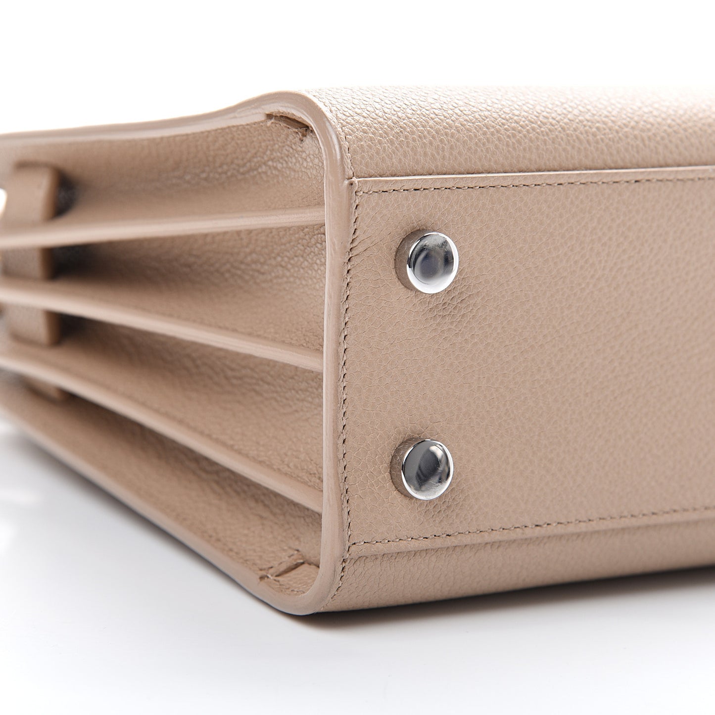 Grained Calfskin Nano Sac De Jour Beige