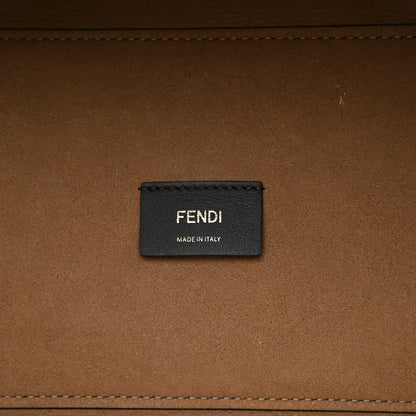 Fendi Vitello Catalan Mirror Plexiglass Medium Fendi Sunshine Shopper Tote Argento 4 of 8