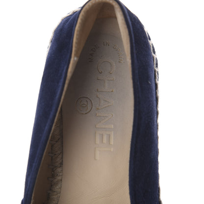 Chanel Suede CC Espadrilles 35 Navy Blue 5 of 7