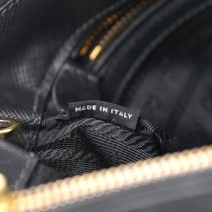 Prada Saffiano Small Galleria Double Zip Tote Black 7 of 17